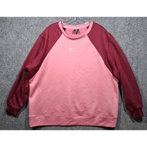 Nike Dri Fit Therma Loose Fit Long Sleeve Sweatshirt Women's Size 3X Pink